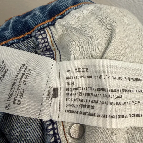 Abercrombie & Fitch The Mom High Rise Curve Love Distressed Jeans 26 2 - Image 9