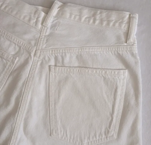 Agolde White Criss Cross Jean Shorts - Image 8