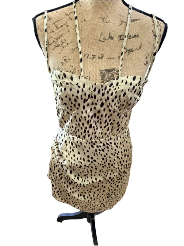 Zara Animal Print Satin Mini Dress Women’s Size M NWT - Image 2