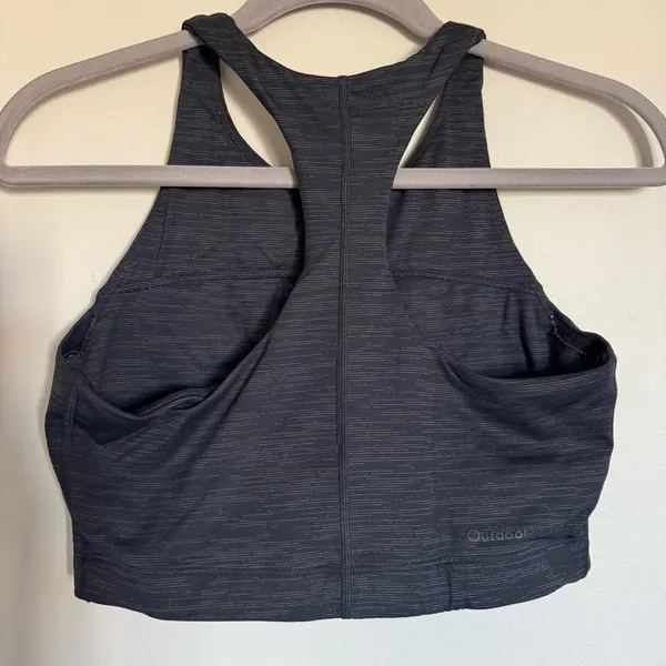 Outdoor Voices Move Free Crop Top Yoga Sports Bra Pilates Women's Size M Black - Image 4