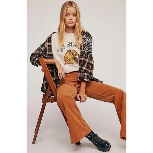 Free People Fireside Nights Plaid Button Down Shirt XS‎ - Image 3