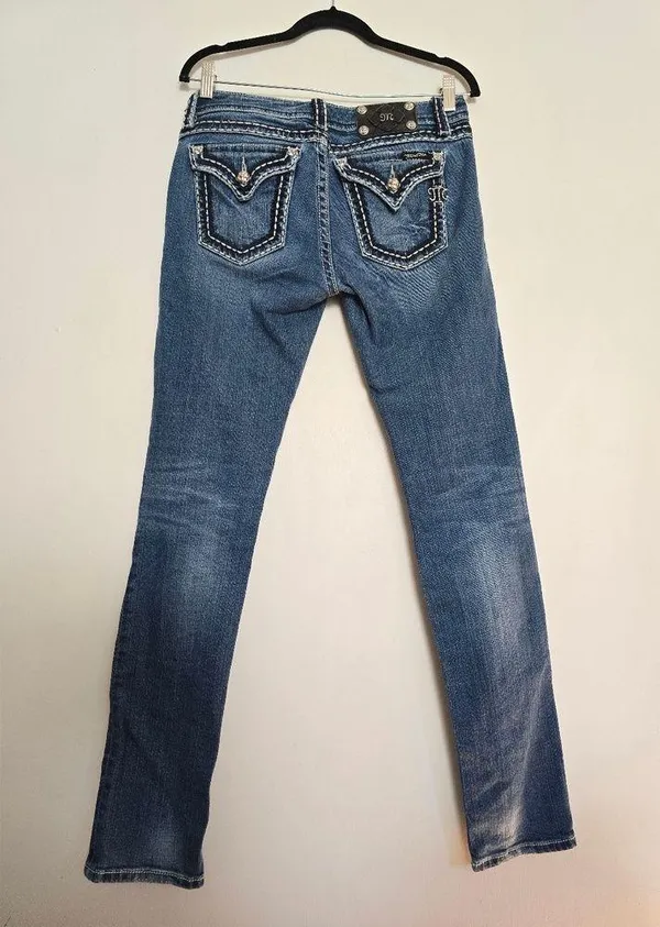 Miss Me Jeans Womens Size 29 Flap Button Pockets - Image 2
