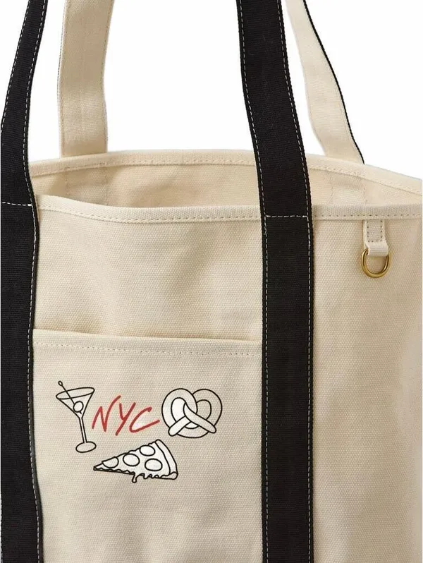 AE Off-Duty Girl Dinner Tote Bag American Eagle NWT Natural - Image 2