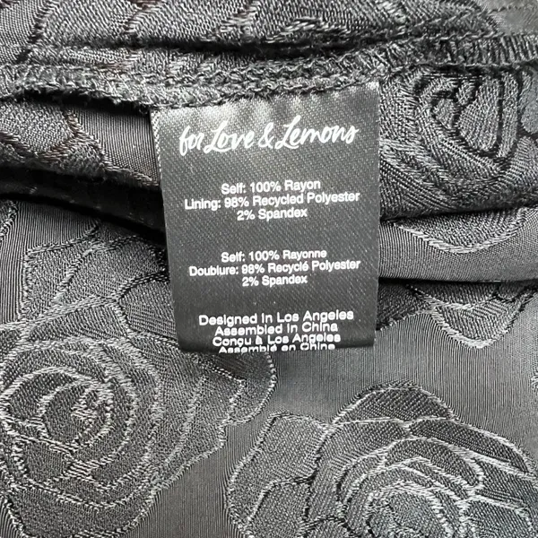 NWT For Love & Lemons Women’s Black Melody Mini Dress Size Medium and necklace - Image 7