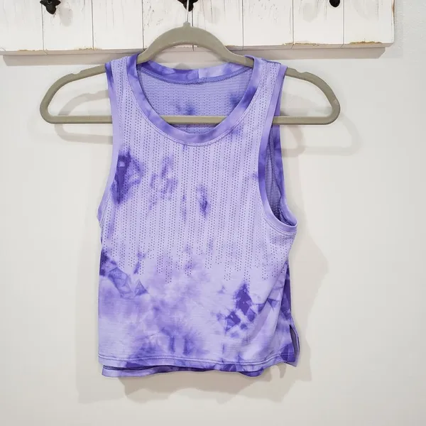 Lululemon Train to Be Tank Top Rain Stripe Marble Dye Charged Indigo Medium - Image 2
