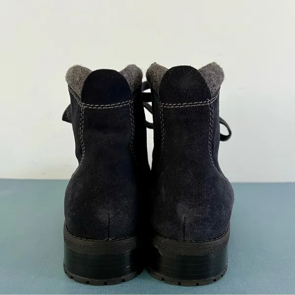 Clarks Faralyn Alpha Navy Blue Suede Lace Up‎ Hiking Ankle Boots - Image 6