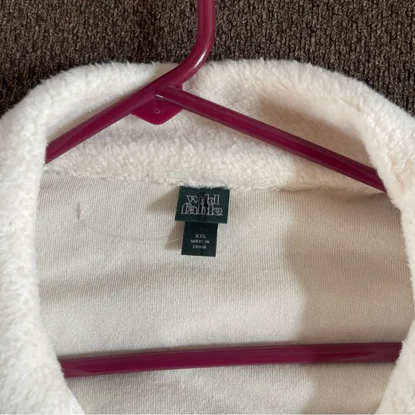 Wild Fable Size XXL Taupe 3 Button Front Cropped Soft & cozy Cardigan Sweater - Image 3