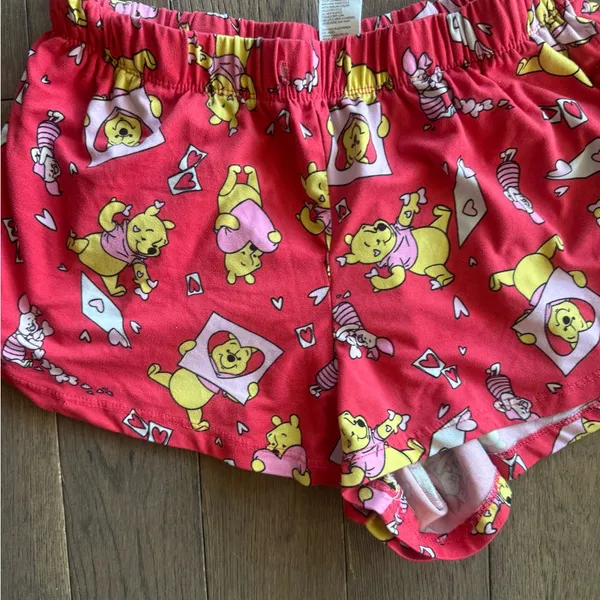 Disney Red Ladies Winnie the Pooh Print Pajamas Set XS - FITS LIKE A SMALL - Image 5