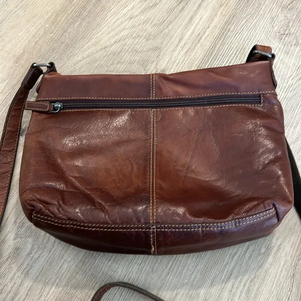 Jack Georges Voyager Uptown Hand Stained Leather Hobo Bag Adjustable Strap. EUC - Image 2