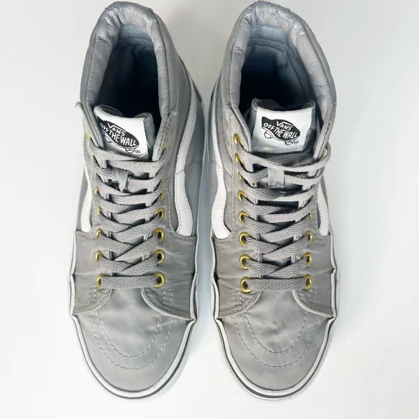 Vans Old Skool Grey Hi Top Skate Sneakers Shoes Grey Women 8 / Men 6.5 - Image 4