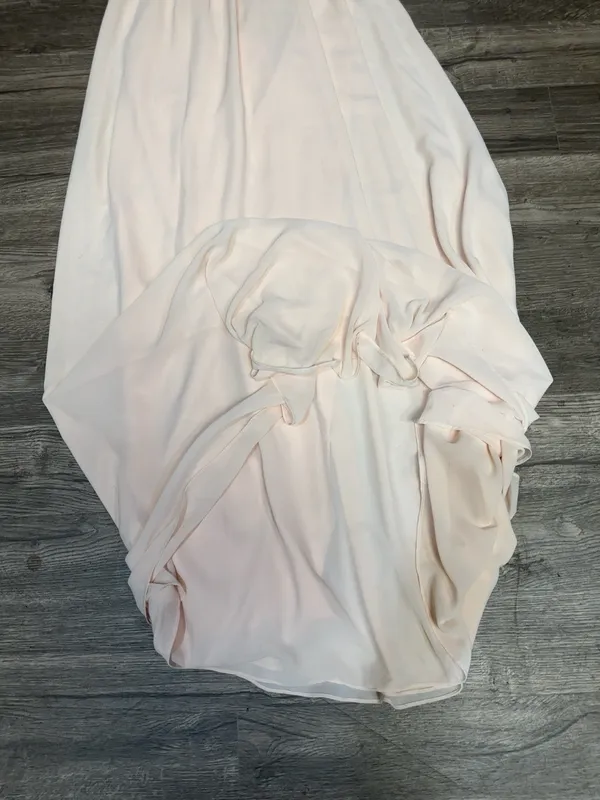 NWT Lulus Blush Pink Lace Chiffon Maxi Formal Dress Size S - Image 7