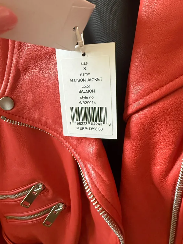 Walter Baker Red Leather Jacket - Image 2
