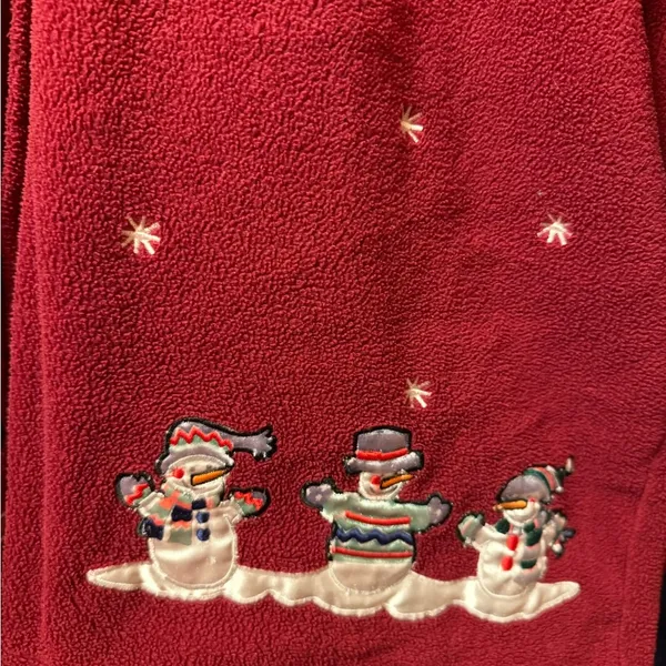 Vintage Premier International Ladies Maroon Christmas Fleece Sweater Plus Sz 2x - Image 2