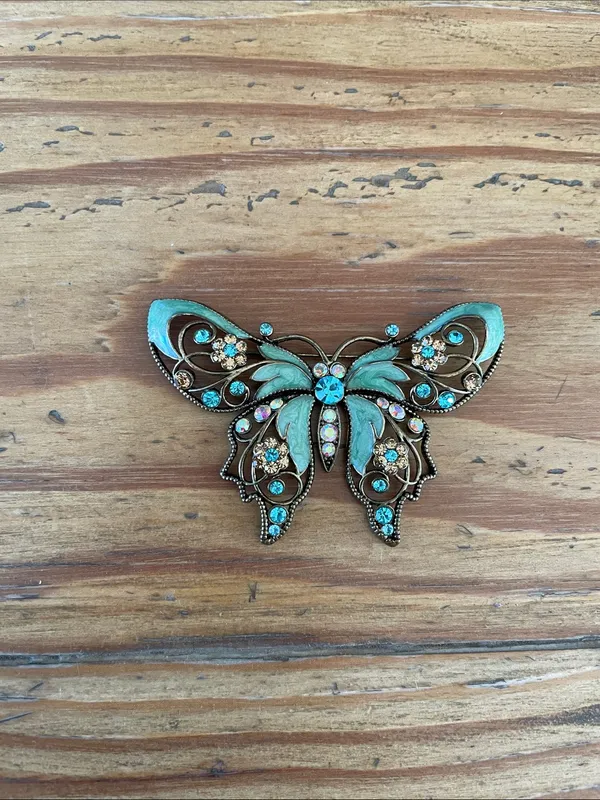 Vintage Nina Ricci for Avon Enamel Butterfly Brooch - Image 2