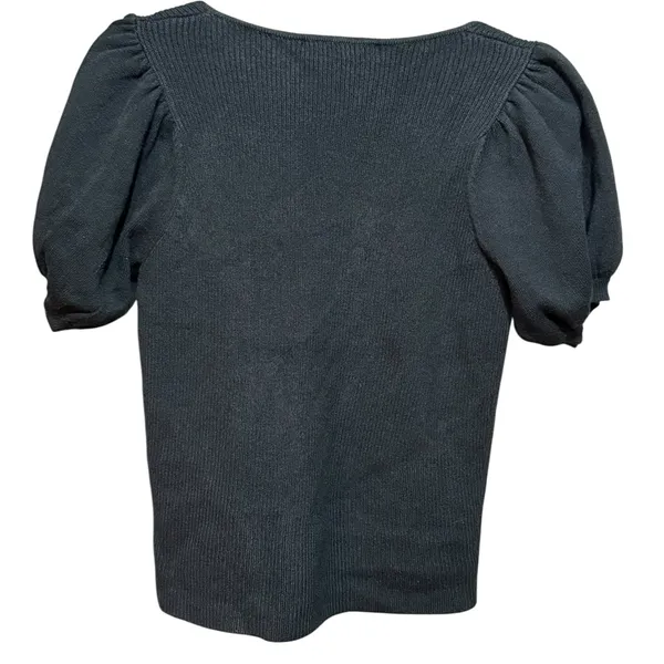 French Connection Women's Jaida‎ Babysoft Square-Neck Sweater Black Sz M - Image 2