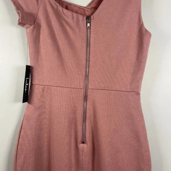 Lulu's Open Your‎ Heart Mauve Pink One-Shoulder Bodycon Midi Dress size XS Party - Image 6