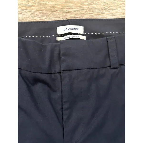 Dockers Curvy Women's Dress Pants 10 Short Blue - Image 3