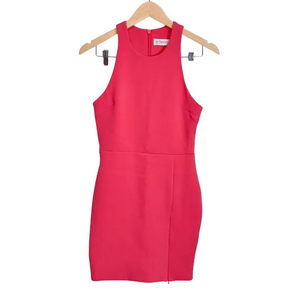 Bec &‎ Bridge Hot Pink Sleeveless Mini Sheath Dress Front Zipper Detail Size 2 - Image 4