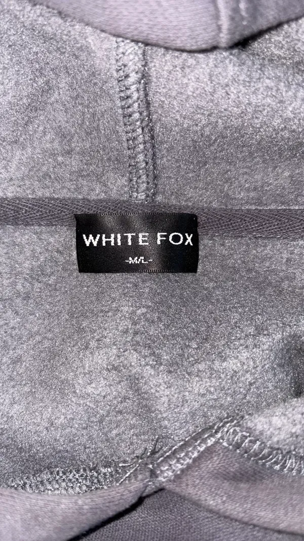 White Fox Boutique Dark Grey Hoodie - Image 3