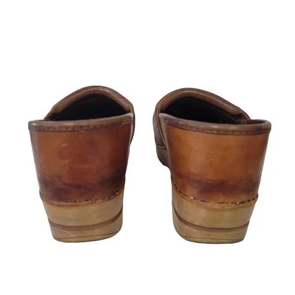 DANSKO Antique Brown Oiled Leather Clogs Size 40 US 9.5-10 - Image 9