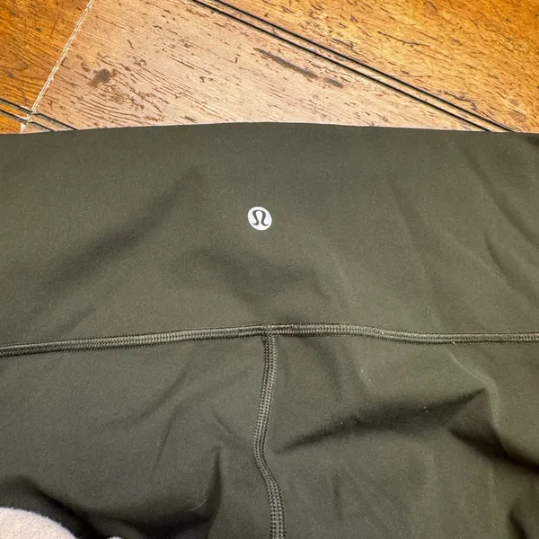 Lululemon Align High-Rise Crop 21 Dark Olive Green Leggings‎ Size 10 LW6BANS - Image 7