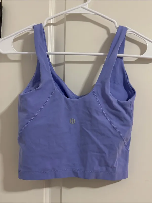 lululemon athletica V-Neck Crop Tank Top - Lavender Blue - Image 2