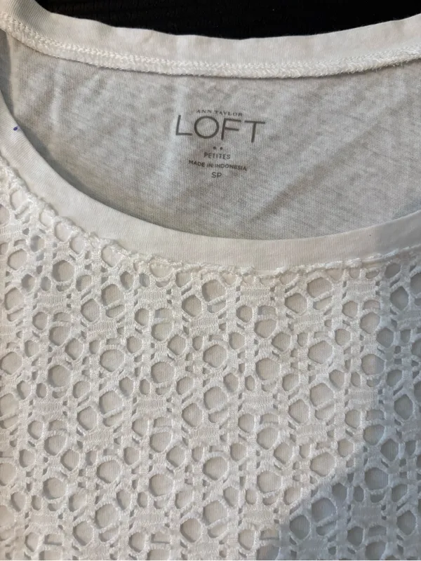 LOFT Petite White Lace Overlay Sleeveless Tank - Image 2