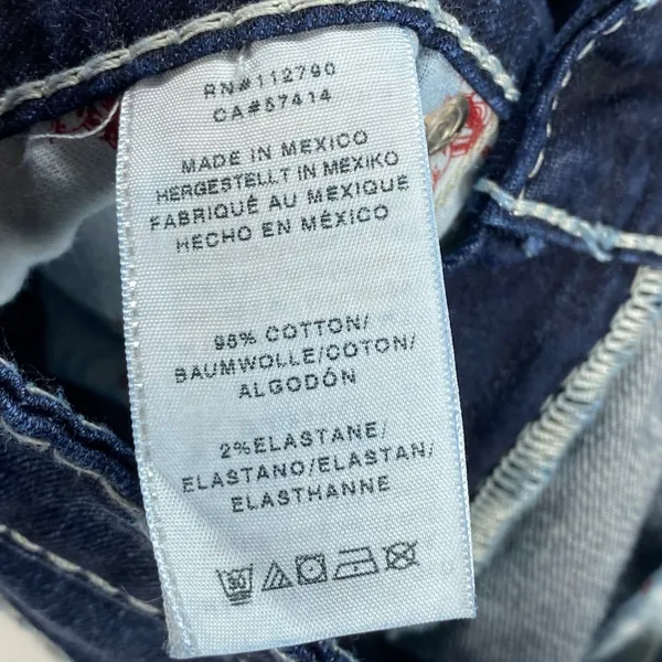 True Religion Jeans Slim Straight Dark Wash Denim Women's Size‎ 27 - Image 8