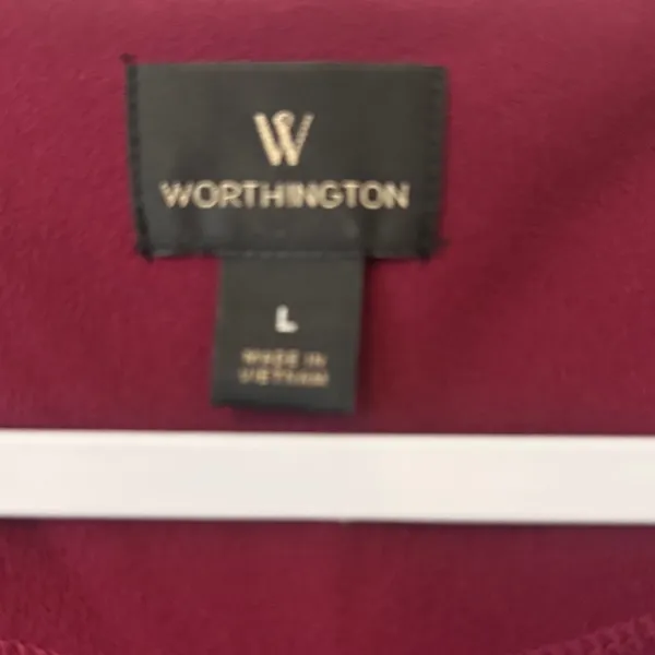 Worthington Elegant Burgundy Women's Top - Image 2