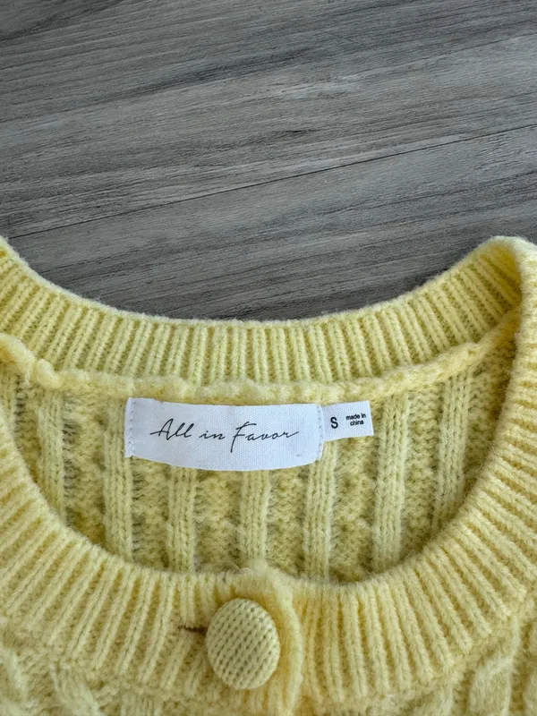 All in Favor Yellow Cardigan - Image 2