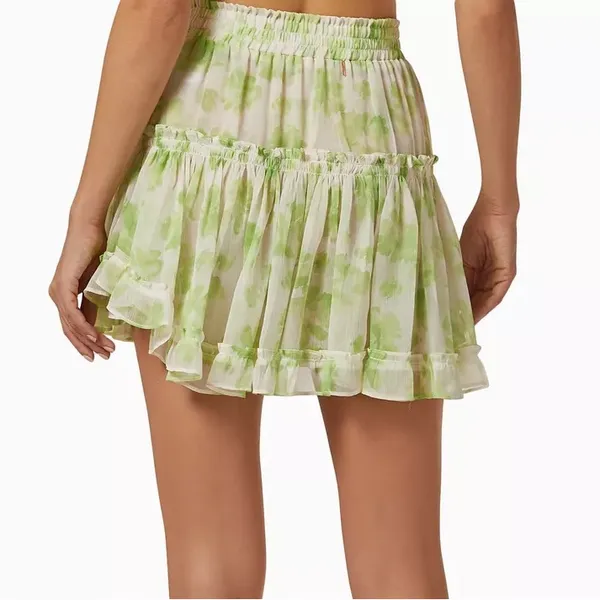 MISA Los Angeles Marion Skirt‎ Honeydew Blossom - Image 2