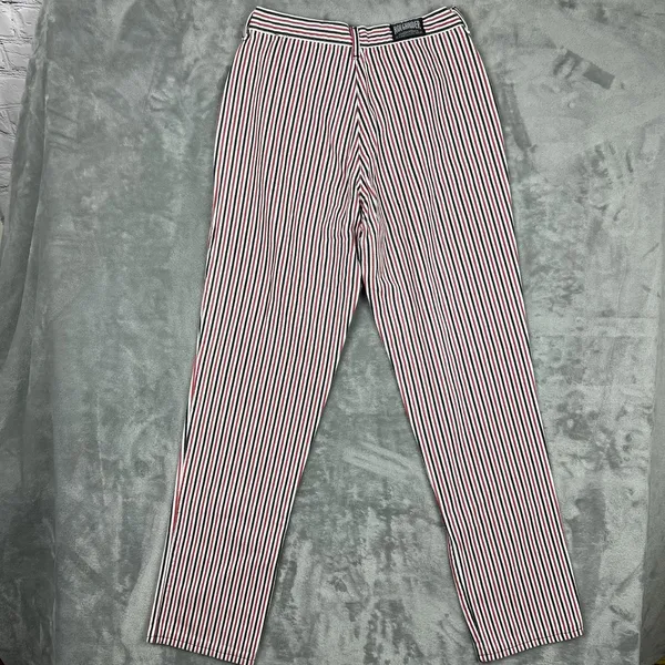 VTG Rough Rider Red Black Pin Striped Jeans Women‎ Sz 9/10 Western Cowgirl 90s - Image 3