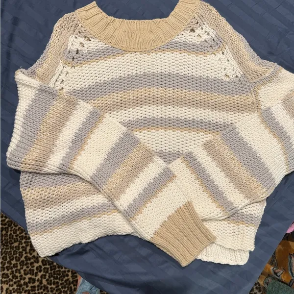 Free people Devon Sweater in gravity combo size XL - Image 4