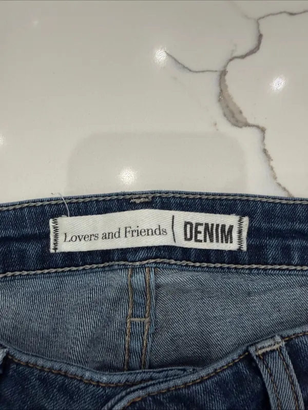 Lovers + Friends Medium Blue Skinny Distressed Jeans - Image 2