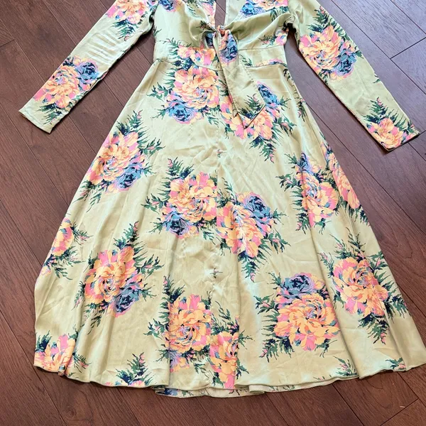 ASOS Green Floral Dress US 6 C27-058 - Image 7