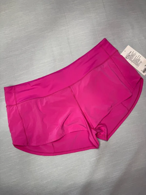 Lululemon Speed Up Shorts Sonic Pink Low Rise Size 12 NWT - Image 5