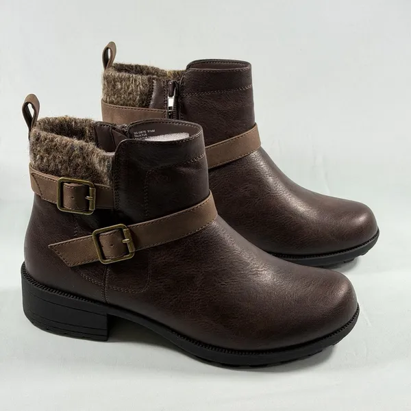Easy Street‎ Size-9.5M Women's Kourt Slip Resistant Ankle Boots Brown - Image 2