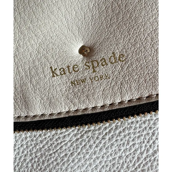 KATE SPADE Colorblock Leather Crossbody Zippered Purse Bag Satchel - Image 7