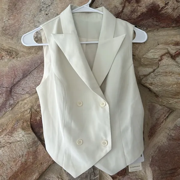 Suit Waistcoat With Pleated Mini Skirt Set Small - Image 2