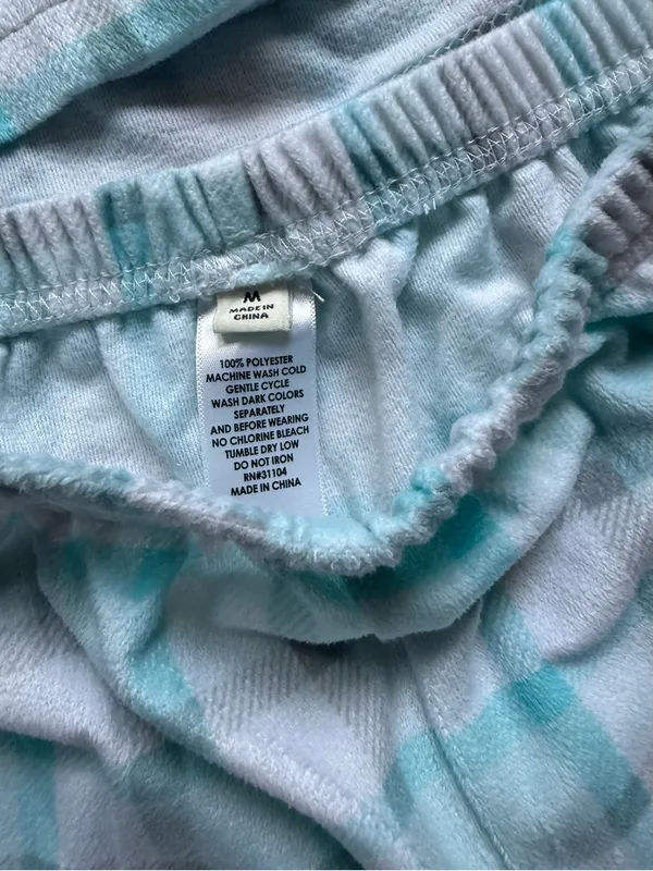 Kim Rogers Blue Plaid Two-Piece Flannel Pajama Set - Image 7