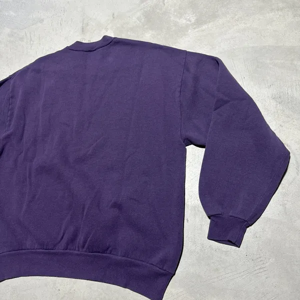 Vintage Purple Jerzees Blank Crewneck Sweatshirt Size XL USA MADE 90s Fade - Image 8