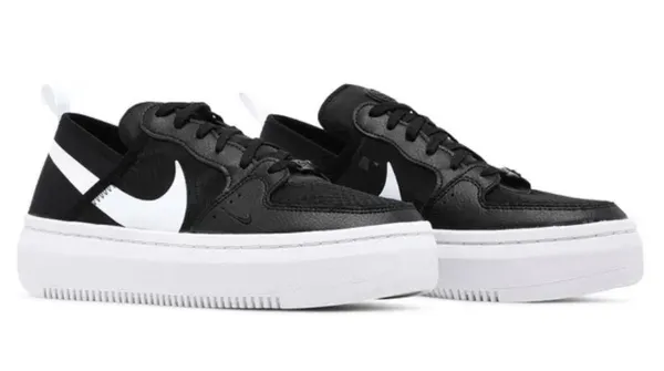 Nike Court Vision Alta TXT Size 7.5 Black/White Shoes Women CW6536-001 - Image 2