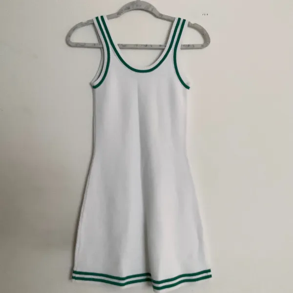 Alo Yoga Tennis Club Sweater Knit Dress White/Spruce Green M - Image 4