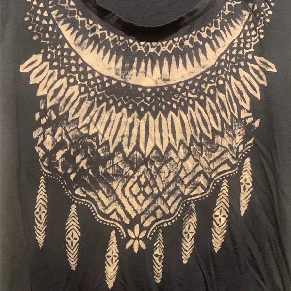 Lucky Brand Black Embellished Muscle Tee ~ XL - Image 3