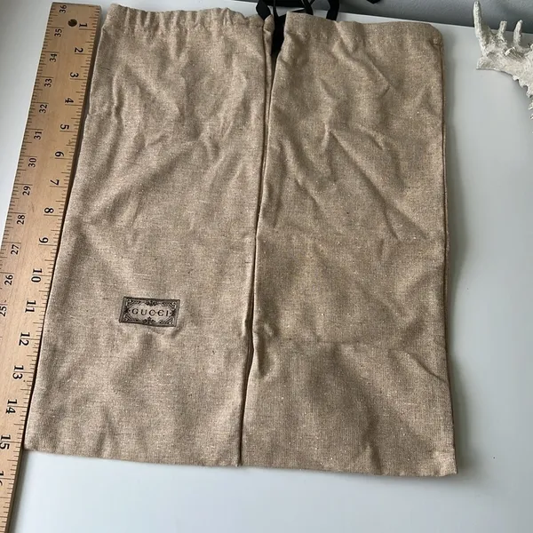 2 15” x 6” Gucci Slippers Dust Bags - Image 3