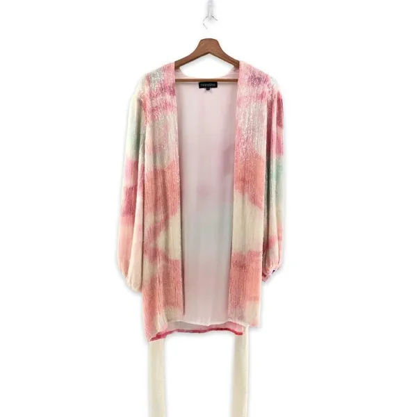 Retrofete‎ Gabrielle Robe Dress in Marble Pink Small - Image 8