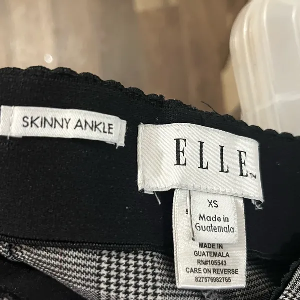 Elle Plaid Skinny Ankle Pants Size XS - Image 3