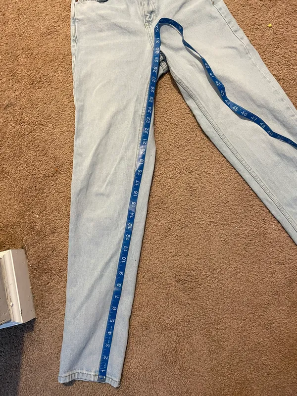 Top Shop light wash Straight Leg Jeans - Image 9