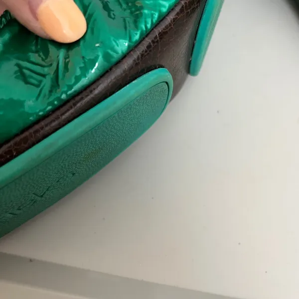 Tieks Ballet Flats 9 Emerald Green Patent Leather Foldable Classic Travel Career - Image 7