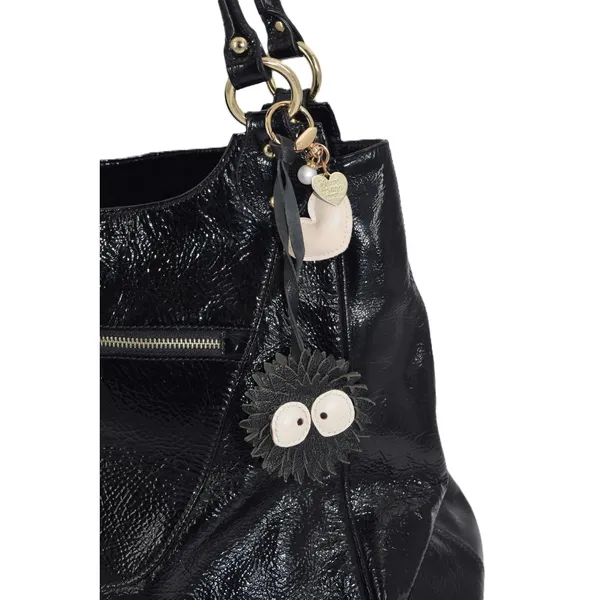 Charles David Hobo Bag Womens Large Black Patent Leather EUC Gold Hardware‎ - Image 3